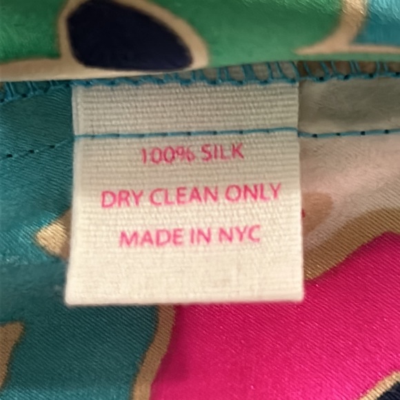 Alice and Trixi Multicolored Boho Bell Sleeve 100% Silk Blouse Size M - Picture 10 of 10